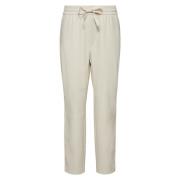 Faux Leather Jogger Pants Comma , Beige , Dames