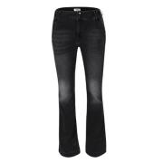 Flare Jeans met Vrouwelijke Pasvorm DNM Pure , Black , Dames