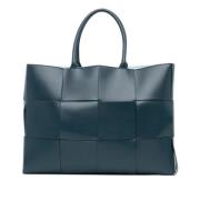 Pre-owned Leather totes Bottega Veneta Vintage , Blue , Dames