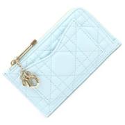 Pre-owned Leather wallets Dior Vintage , Blue , Dames