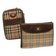 Pre-owned Canvas clutches Burberry Vintage , Brown , Dames