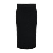 Lange Split Rok voor Vrouwen Jacqueline de Yong , Black , Dames