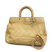 Pre-owned Leather dior-bags Dior Vintage , Beige , Dames