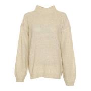 Gezellig Gebreide Trui met Turtleneck American Vintage , Beige , Dames