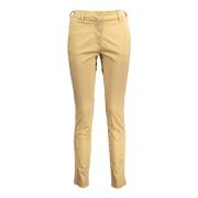 Beige Damesbroek, Slimme Pijp, Logo Gant , Beige , Dames