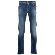 Slim Fit Blauwe Denim Jeans Jacob Cohën , Blue , Heren