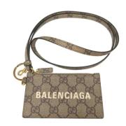 Pre-owned Fabric wallets Balenciaga Vintage , Beige , Dames