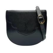 Pre-owned Leather shoulder-bags Yves Saint Laurent Vintage , Black , D...