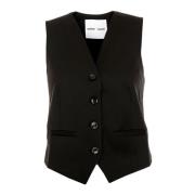 Getailleerd Vest met V-hals Samsøe Samsøe , Black , Dames