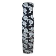 Bloemen Maxi Jurk met Rits Rotate Birger Christensen , Gray , Dames