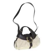 Pre-owned Leather handbags Bvlgari Vintage , White , Dames