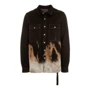 Denim Overshirt met Knoopsluiting Rick Owens , Multicolor , Heren