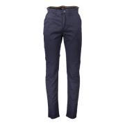 Blauwe Sportieve Elastische Taille Broek Geborduurd Napapijri , Blue ,...