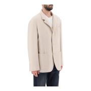 Relaxte Cashmere Jas met Gedestructureerde Stijl Brunello Cucinelli , ...