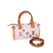 Pre-owned Canvas louis-vuitton-bags Louis Vuitton Vintage , White , Da...