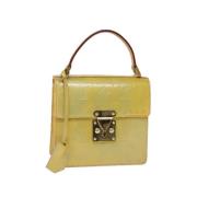 Pre-owned Leather handbags Louis Vuitton Vintage , Yellow , Dames