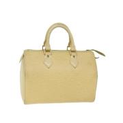 Pre-owned Leather handbags Louis Vuitton Vintage , Beige , Dames