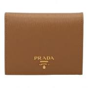 Pre-owned Leather wallets Prada Vintage , Brown , Dames