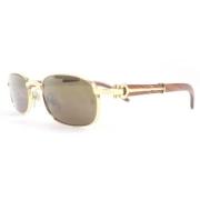 Pre-owned Fabric sunglasses Cartier Vintage , Yellow , Heren