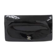 Pre-owned Leather wallets Chanel Vintage , Black , Dames