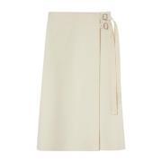 Beige Wollen Blend Wikkelrok Jil Sander , Beige , Dames