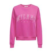 Life Crew Sweatshirt met Lange Mouwen Only , Purple , Dames