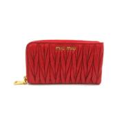 Pre-owned Leather home-office Miu Miu Pre-owned , Red , Dames