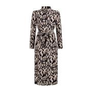 Dierenprint Reisjurk Zoso , Beige , Dames