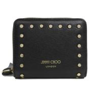 Pre-owned Leather wallets Jimmy Choo Pre-owned , Black , Dames