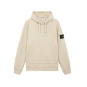 Capuchonkatoenen sweatshirt met voorzak Stone Island , Beige , Heren