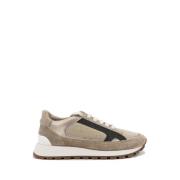 Luxe Versierde Sneakers Brunello Cucinelli , Brown , Dames