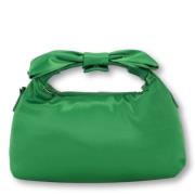 Groene satijnen strik tas met afneembaar strikdetail Núnoo , Green , D...