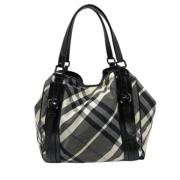 Pre-owned Leather shoulder-bags Burberry Vintage , Black , Dames