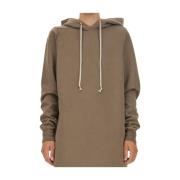 Oversize Katoenen Hoodie Gemaakt in Italië Rick Owens , Beige , Heren