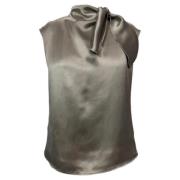 Pre-owned Silk tops Armani Pre-owned , Gray , Dames