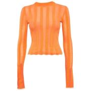 Pre-owned Knit tops Loewe Pre-owned , Orange , Dames