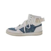 Pre-owned Leather sneakers Louis Vuitton Vintage , White , Dames