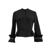 Pre-owned Silk outerwear Alexander McQueen Pre-owned , Black , Dames