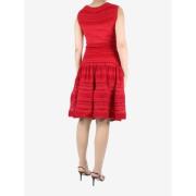 Pre-owned Viscose dresses Alaïa Pre-owned , Red , Dames