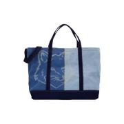 Cotton handbags Maison Kitsuné , Blue , Dames