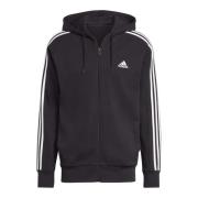 3-Stripes Full-Zip Hoodie Adidas , Black , Heren