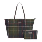 Tartan Tote Tas Barbour , Green , Dames