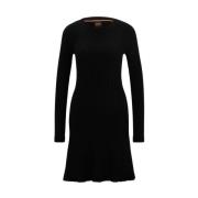 Elegante Jurk voor Vrouwen Hugo Boss , Black , Dames