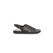 Gevlochten leren sandalen met verstelbare gesp Cerruti 1881 , Black , ...