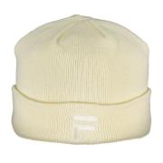 Witte Heren Geborduurd Logo Beanie Fila , Beige , Unisex