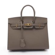 Pre-owned Fabric handbags Hermès Vintage , Gray , Dames