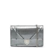 Pre-owned Leather crossbody-bags Dior Vintage , Gray , Dames