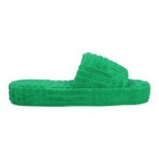 Cotton sandals Bottega Veneta , Green , Dames