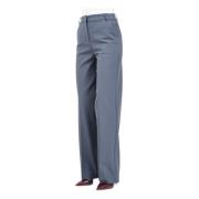 Elegante Grijze Straight Leg Broek Patrizia Pepe , Gray , Dames