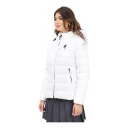 Witte Gewatteerde Jas Vrouwen Herfst Winter Blauer , White , Dames